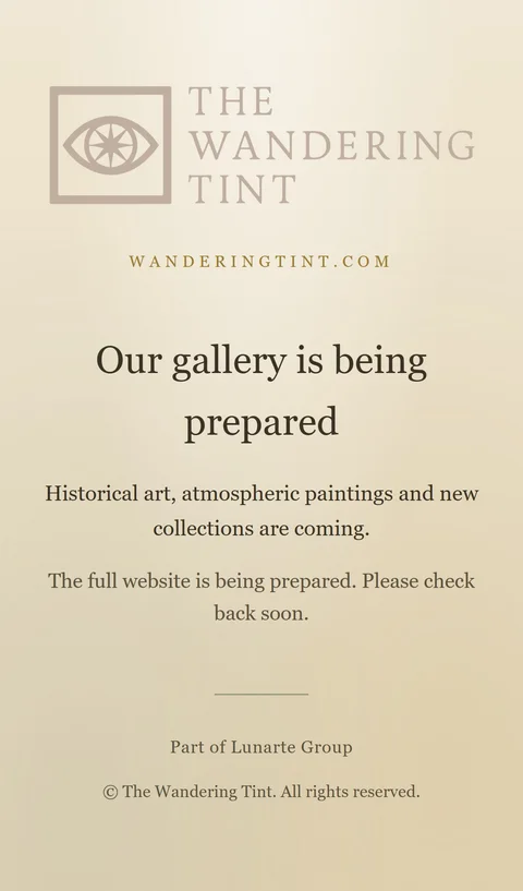 Mobile screenshot of The Wandering Tint live website-update page